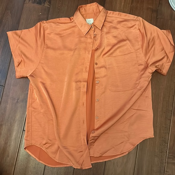 Target new day satin oversized button up - Picture 1 of 1